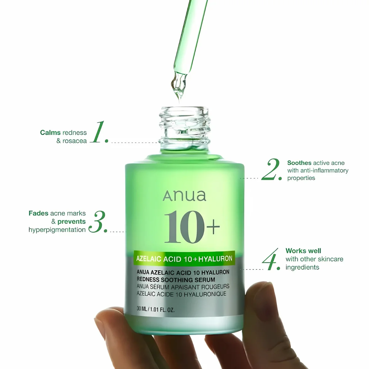 Azelaic Acid 10 Hyaluron Redness Soothing Serum [30ml] - Image 3