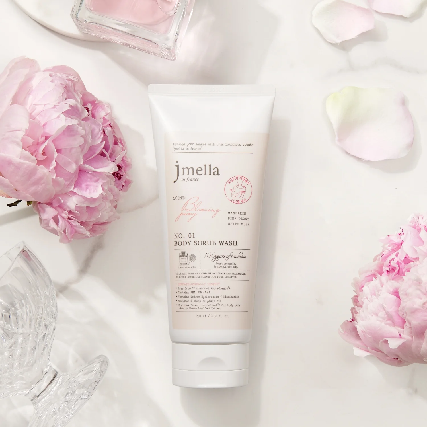 Blooming Peony Body Scrub Wash [200ml] - Image 3