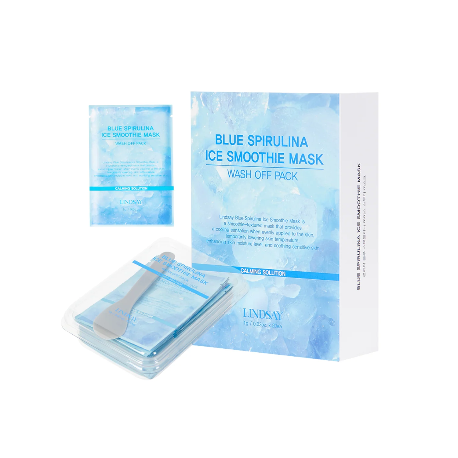 Blue Spirulina Ice Smoothie Mask Wash Off Pack 20ea