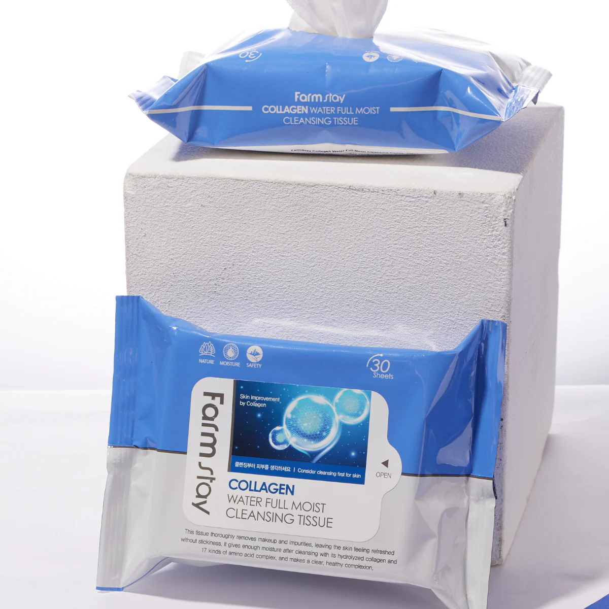 Collagen Water Full Moist Cleansing Tissue [30 Sheets] - Image 3