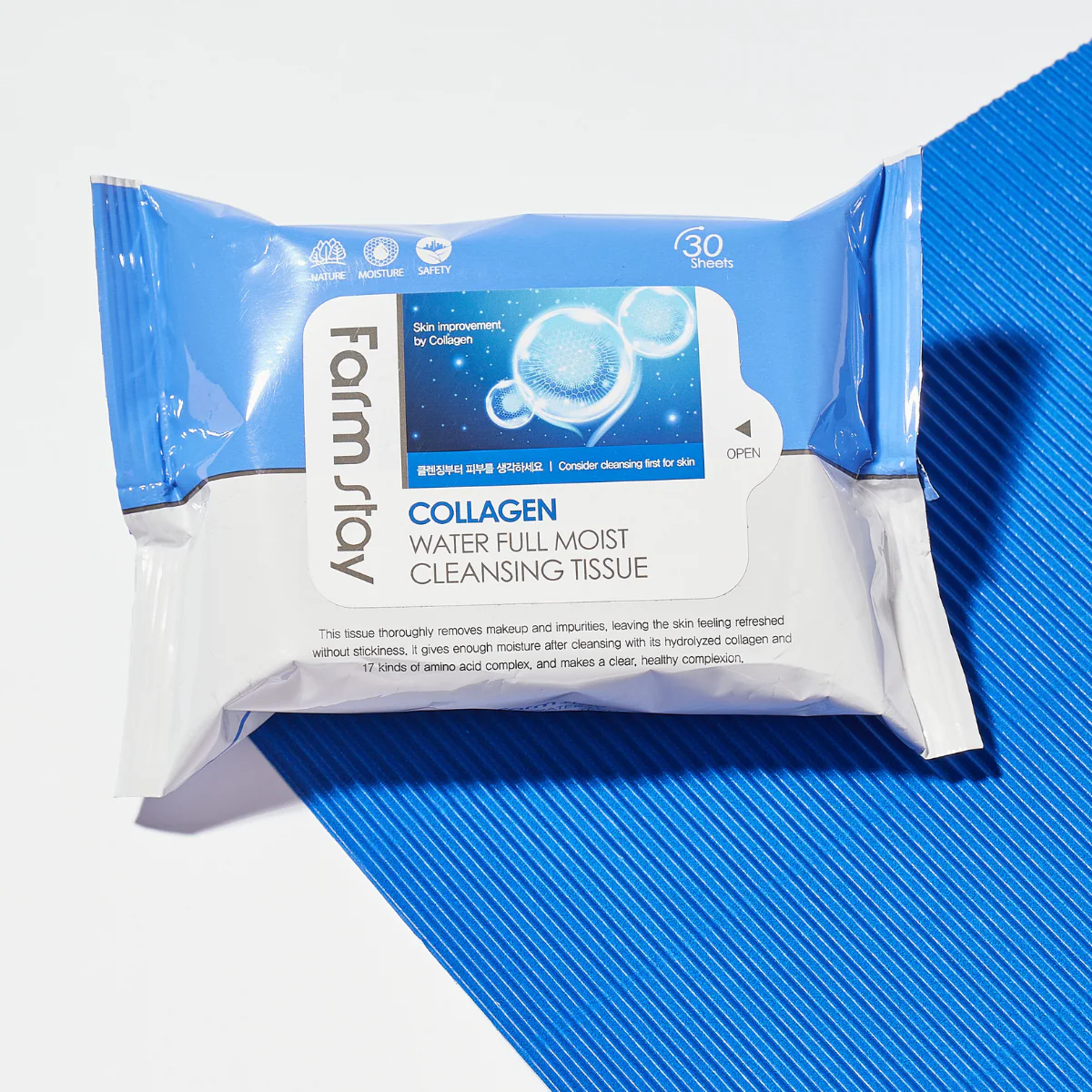 Collagen Water Full Moist Cleansing Tissue [30 Sheets] - Image 5