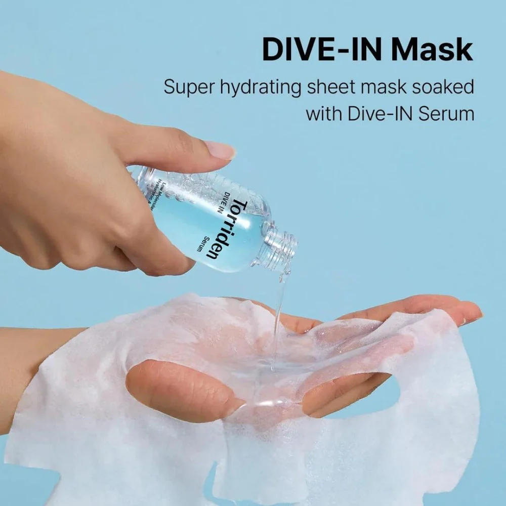 DIVE-IN Low molecule Hyaluronic acid Mask Box [10pcs] - Image 3