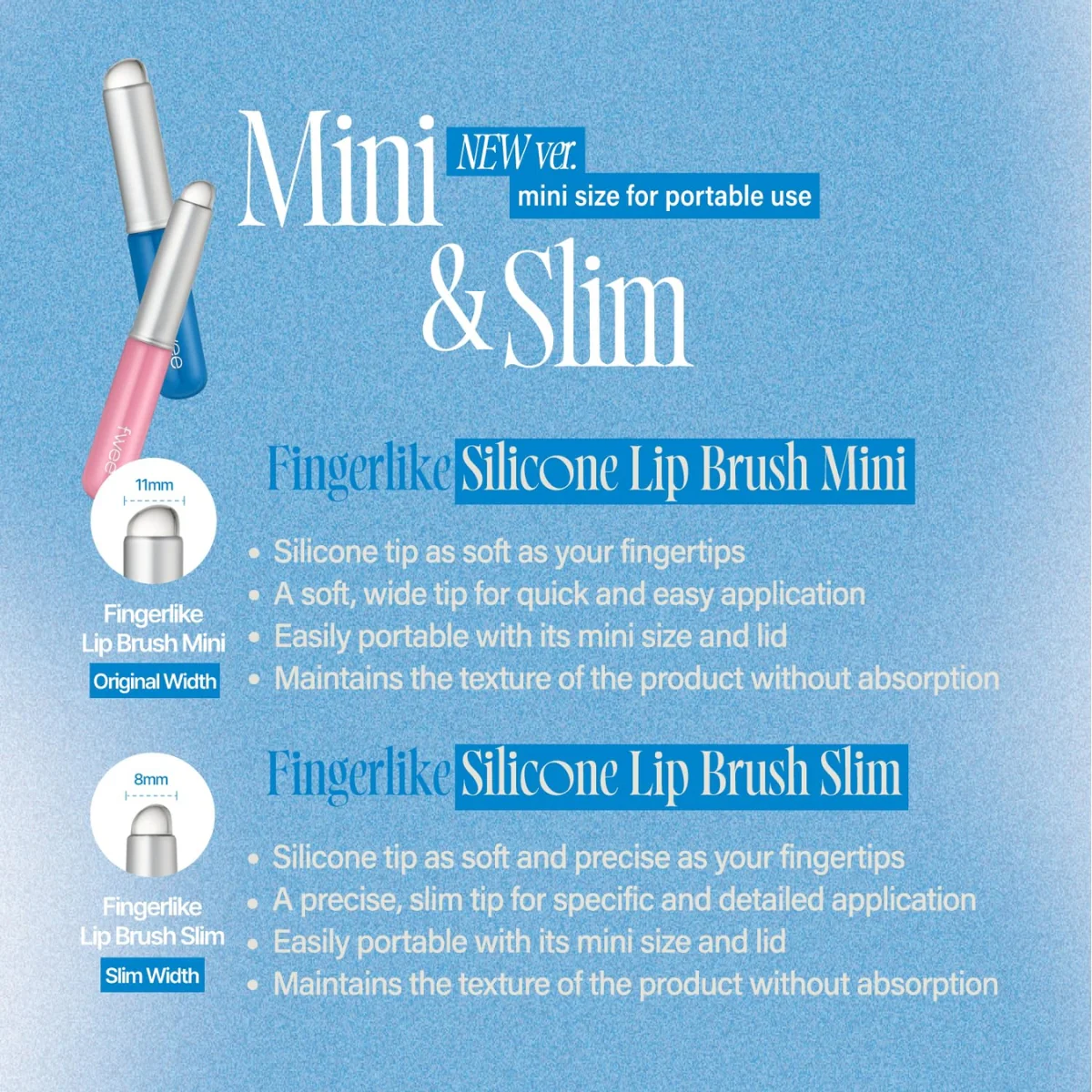 Fingerlike Silicone Lip Brush Mini 13G - Image 3