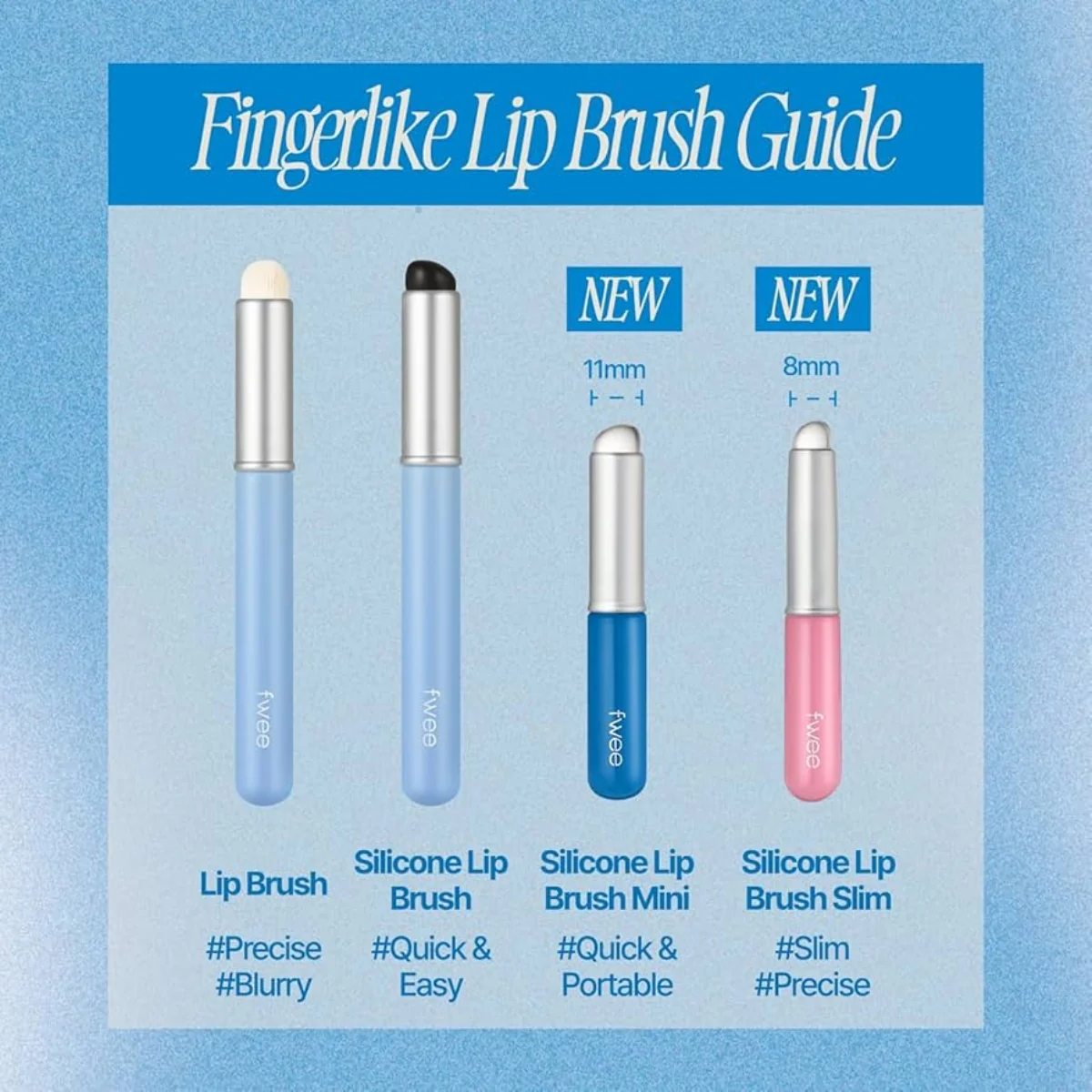 Fingerlike Silicone Lip Brush Slim 13G - Image 2