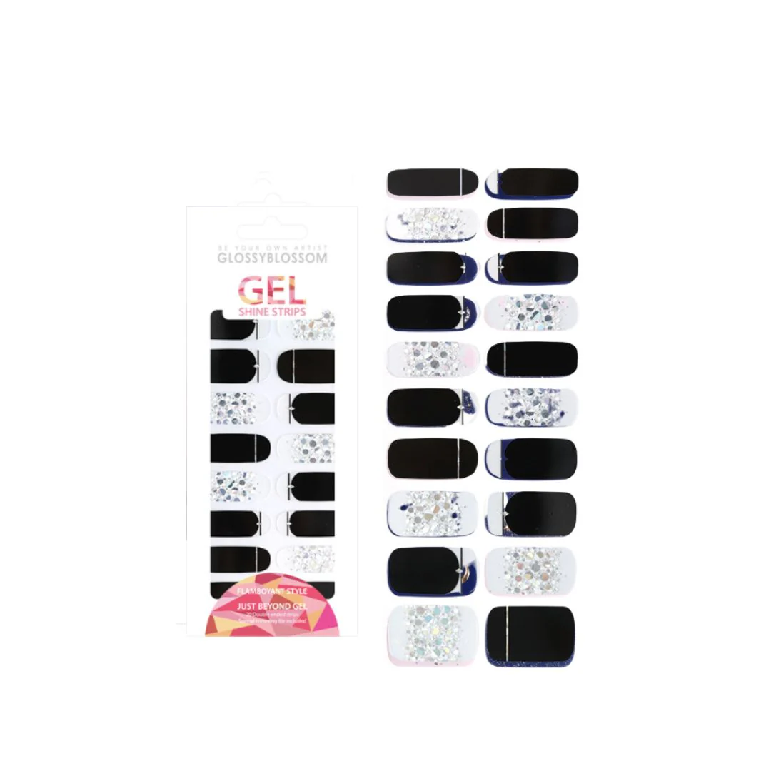 Gel Nail Strips - Line Sparkling