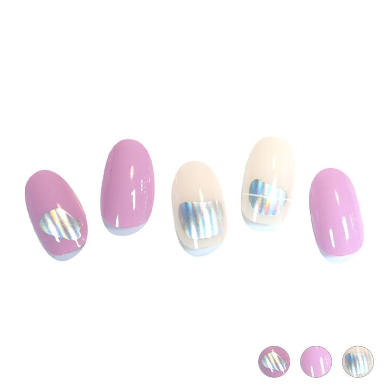 Gel Nail Strips - Metallic Purple - Image 2