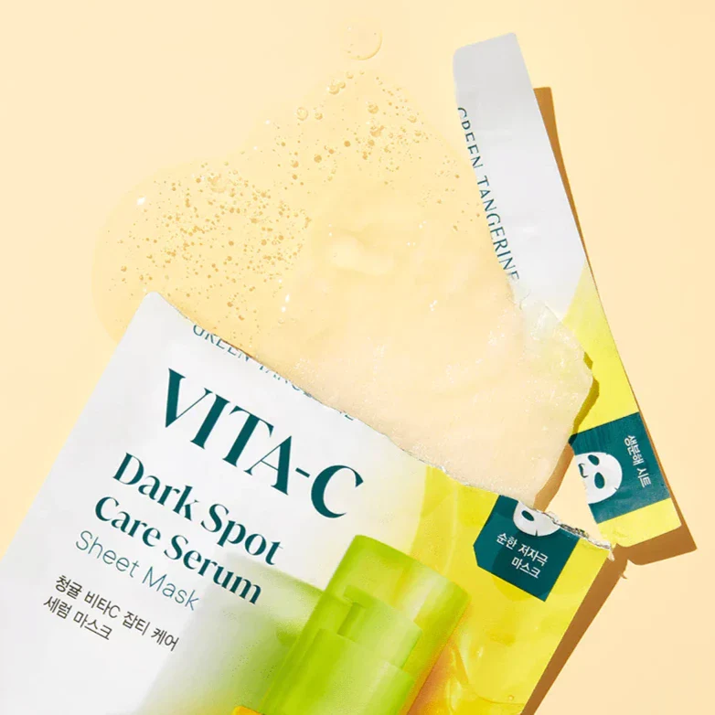 Green Tangerine Vita-C Dark Spot Care Serum Sheet Mask Box [5pcs] - Image 4