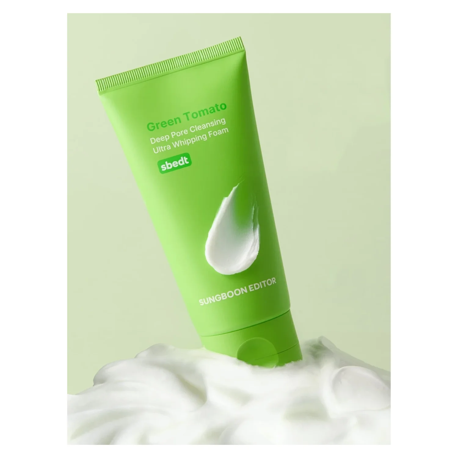 Green Tomato Deep Pore Cleansing Ultra Whipping Foam [120g] - Image 2