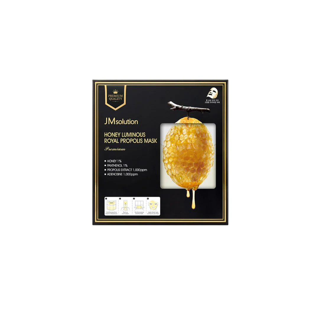 Honey Luminous Royal Propolis Mask Box Premium [5pcs]