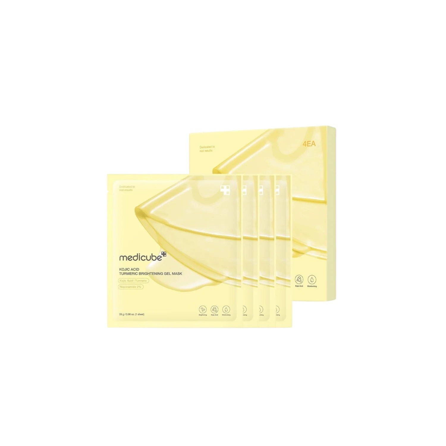 Kojic Acid Turmeric Brightening Gel Mask Box [4pcs]