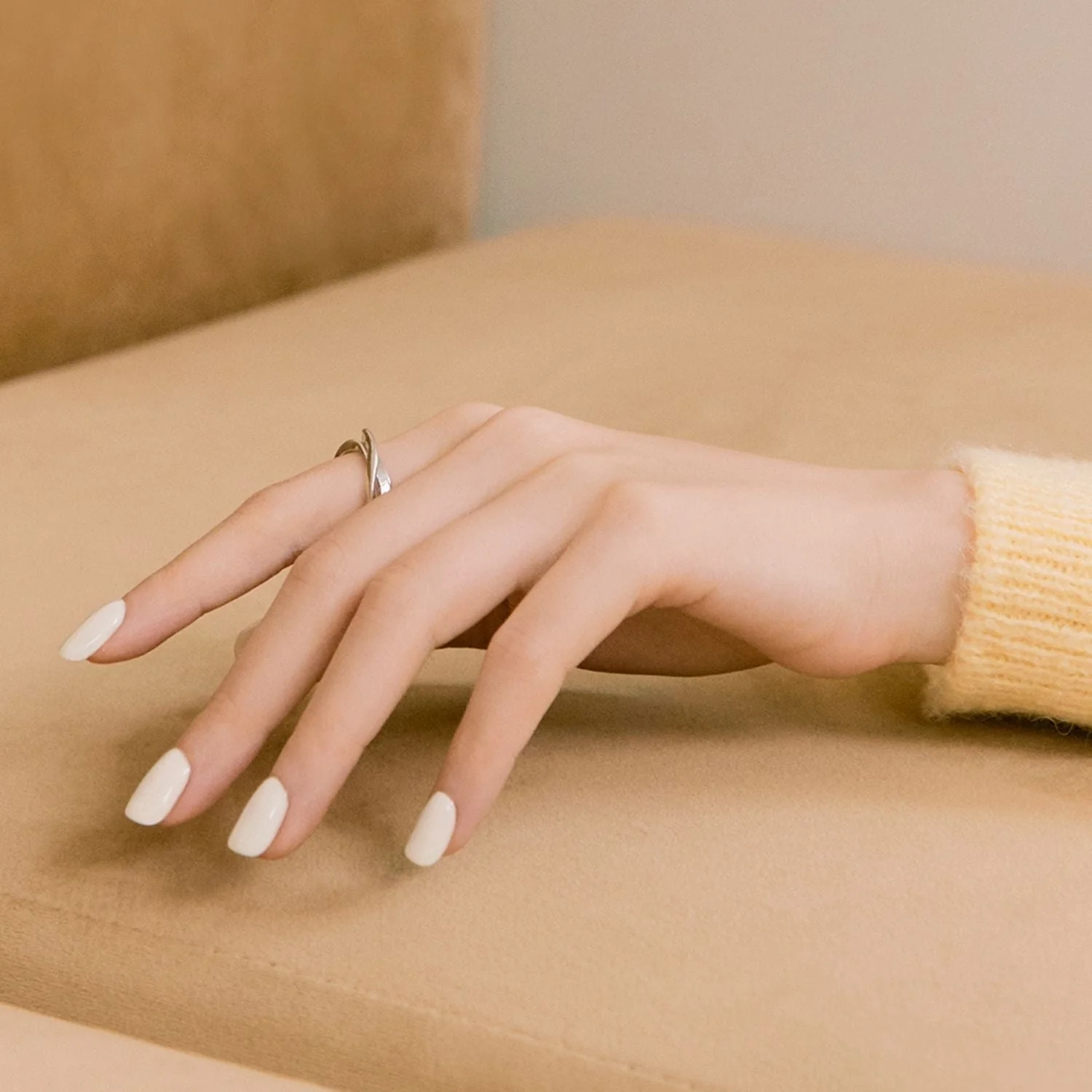 Ohora Semi-Cured Gel Nail - N Cream Cotton - Image 2