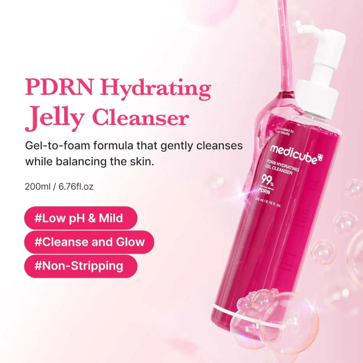 PDRN Hydrating Gel Cleanser 200ml - Image 3