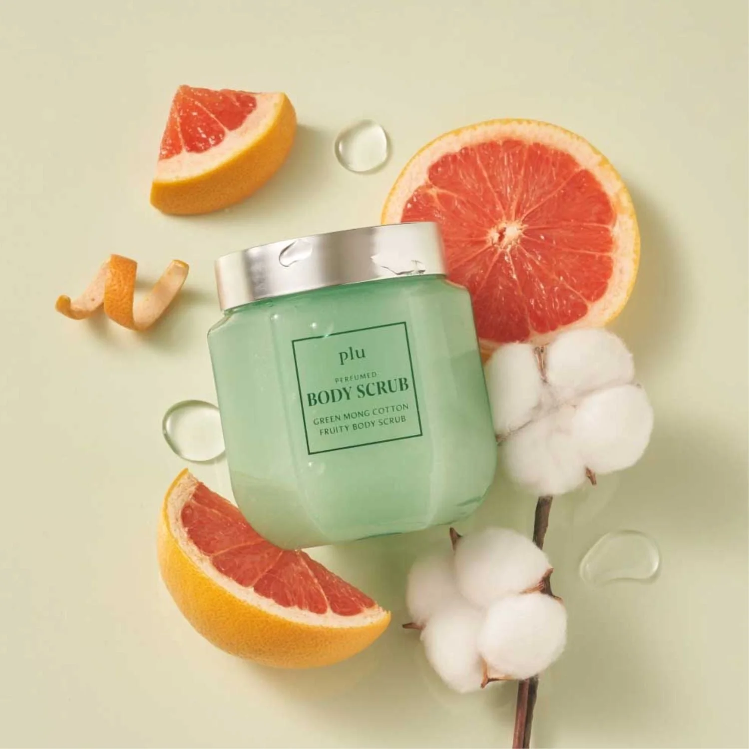 Perfumed Fruity Sugar Body Scrub Green Mong Cotton 500g - Image 2