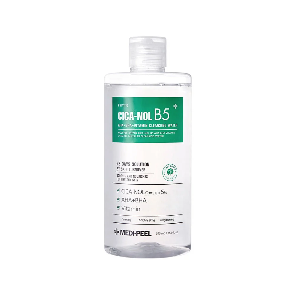 Phyto Cica-Nol B5 Aha Bha Vitamin Calming Micellar Cleansing Water 500ml