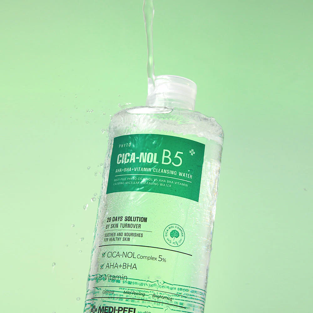 Phyto Cica-Nol B5 Aha Bha Vitamin Calming Micellar Cleansing Water 500ml - Image 4