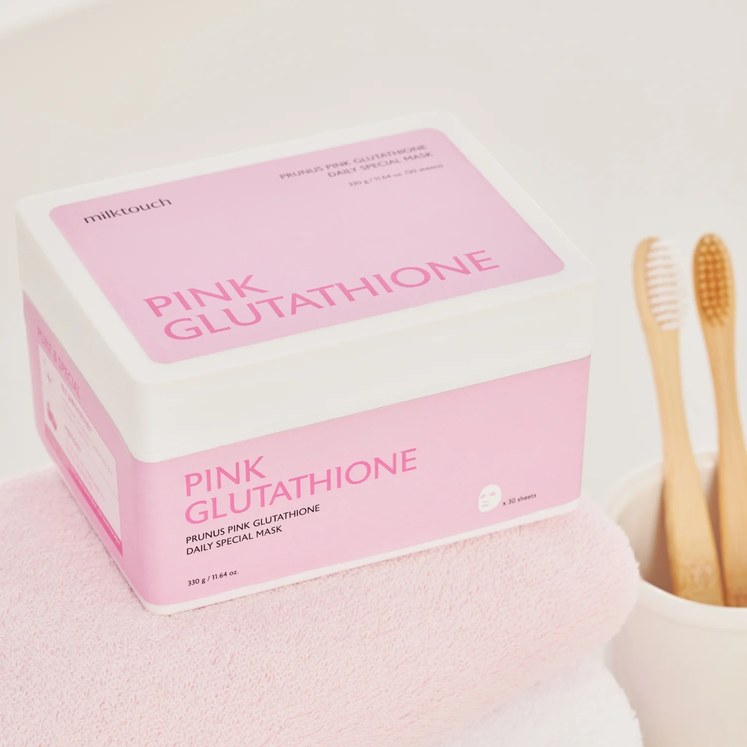 Prunus Pink Glutathione Daily Brightening Mask [30 Pads] - Image 2