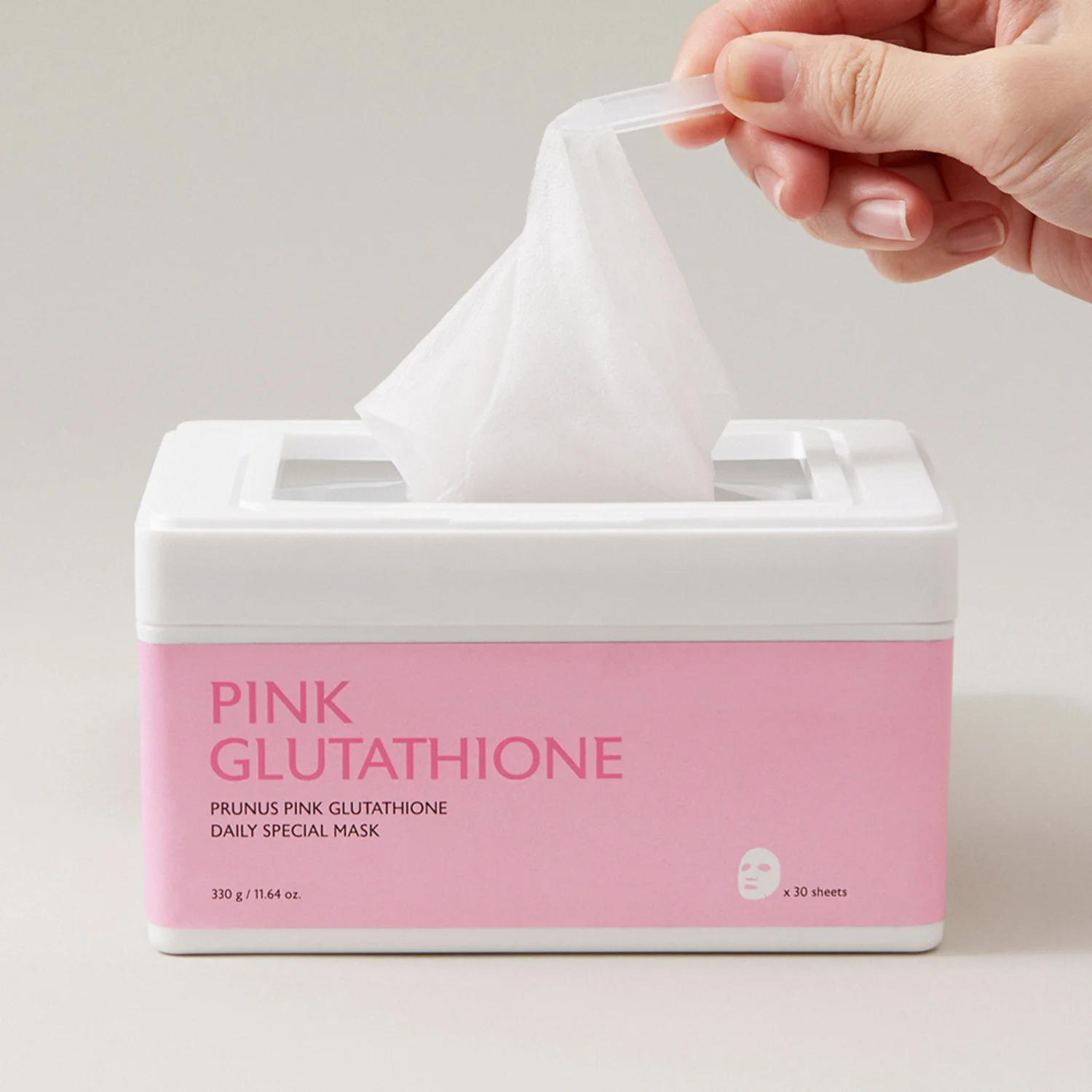 Prunus Pink Glutathione Daily Brightening Mask [30 Pads] - Image 3