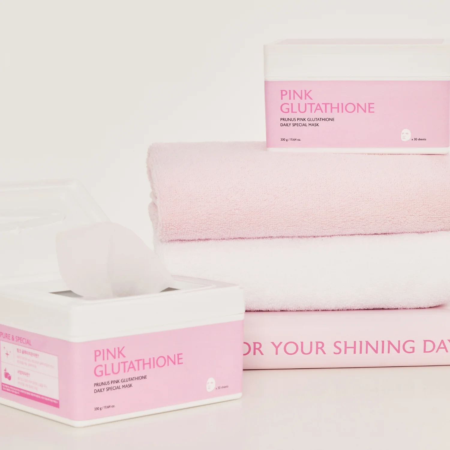 Prunus Pink Glutathione Daily Brightening Mask [30 Pads] - Image 5