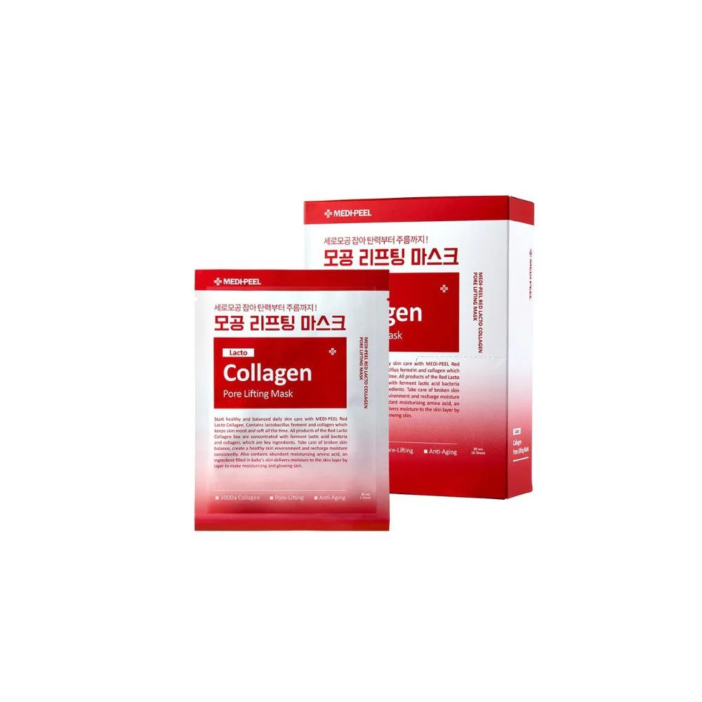 Red Lacto Collagen Pore Lifting Mask Box [10pcs]