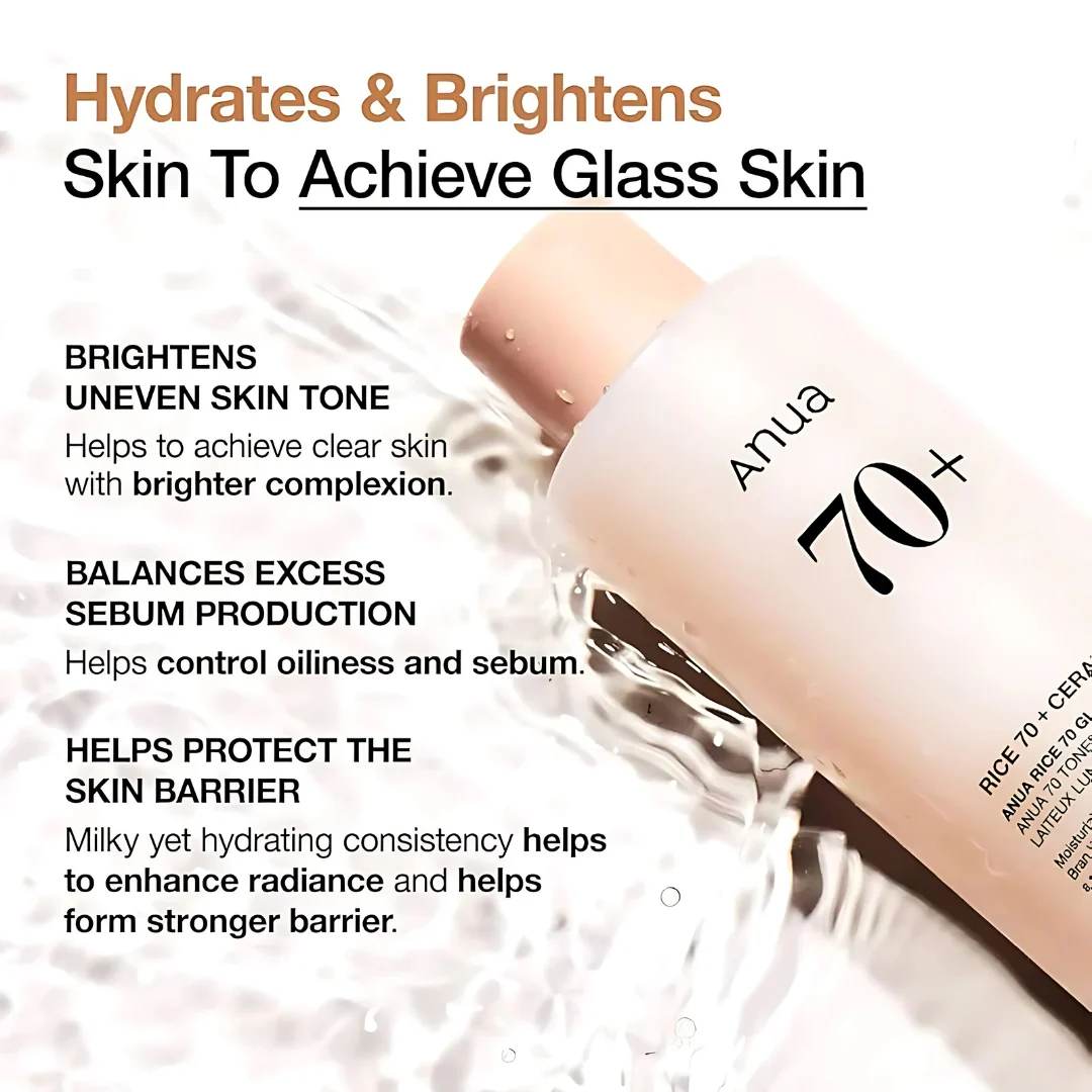 Rice 70 Glow Milky Toner [250ml] - Image 3