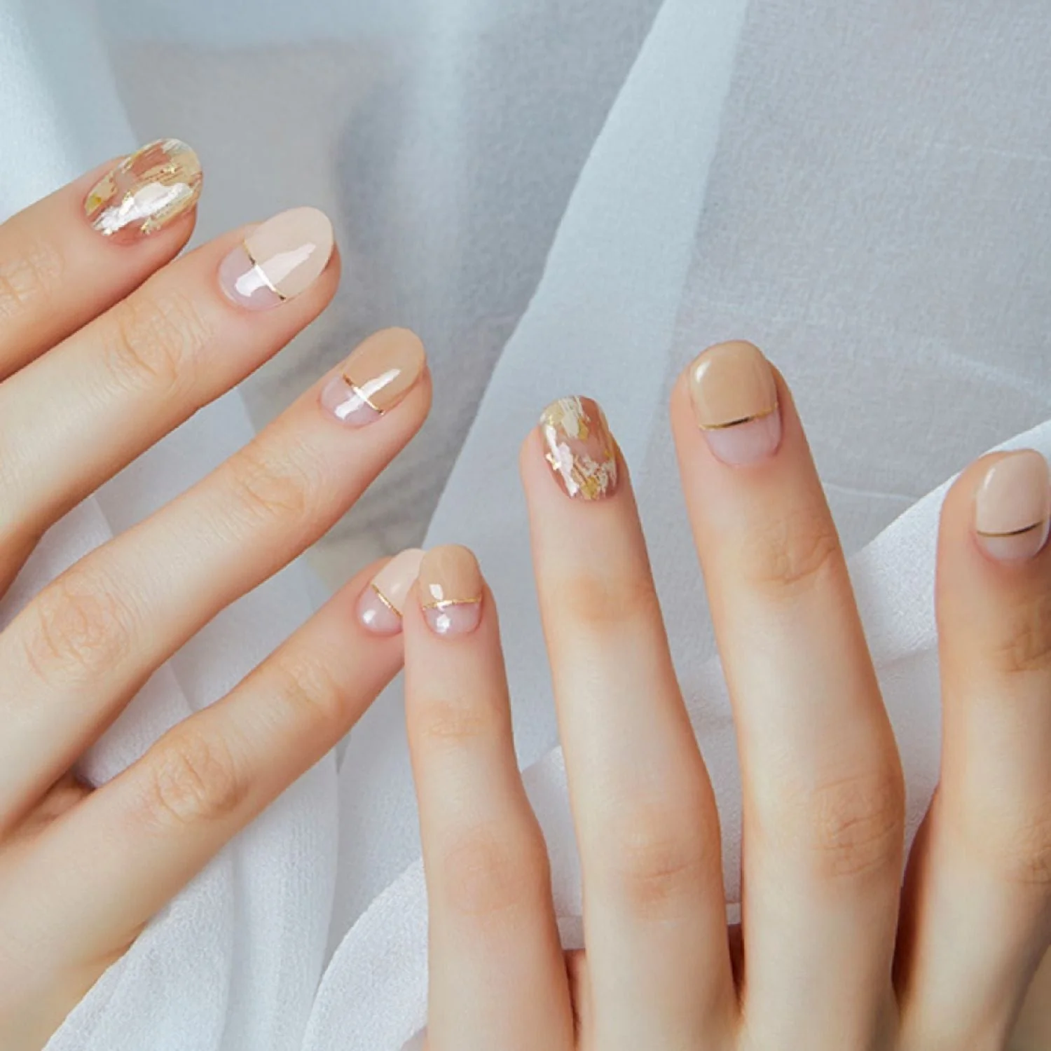 Semi-Cured Gel Nail - N Ombrer Beige - Image 2