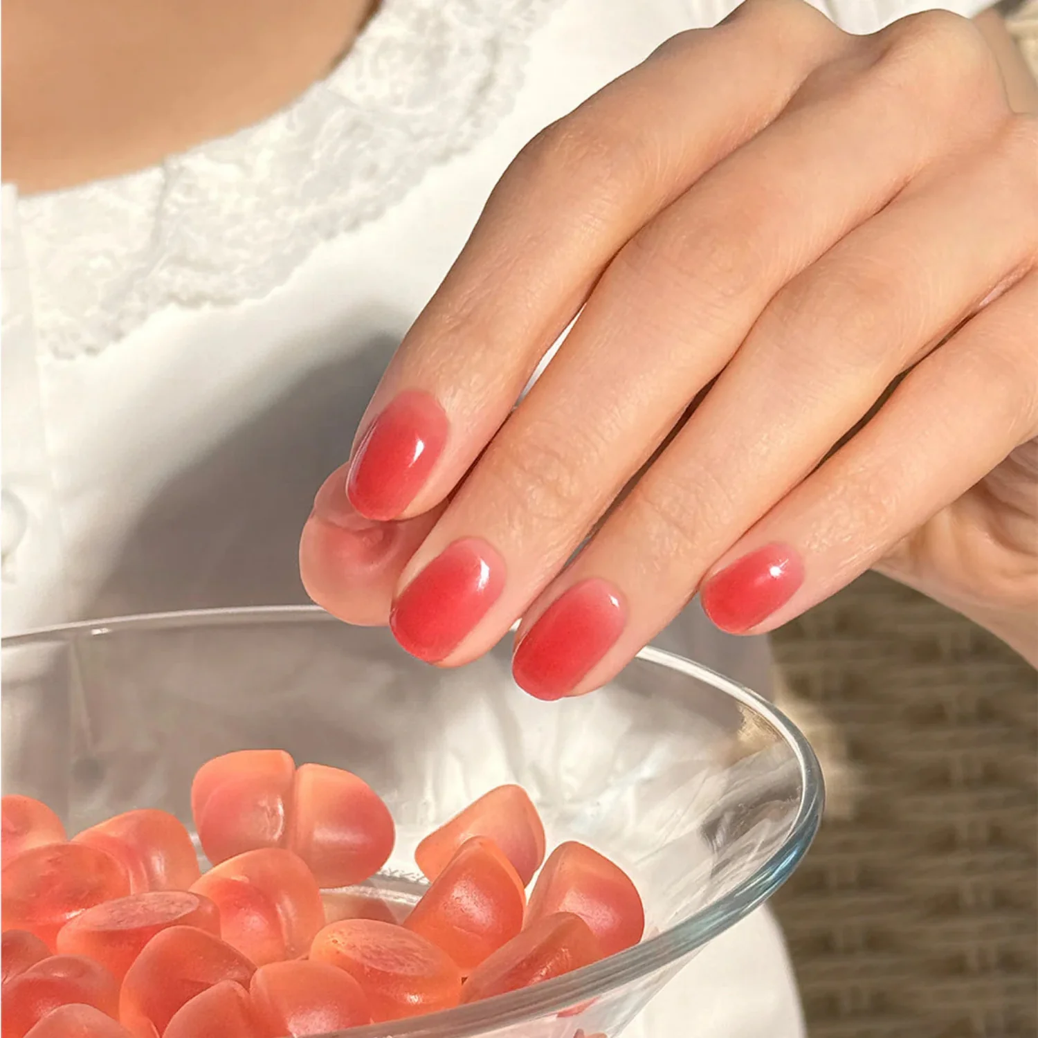 Semi-Cured Gel Nail - N Peach Jelly - Image 3