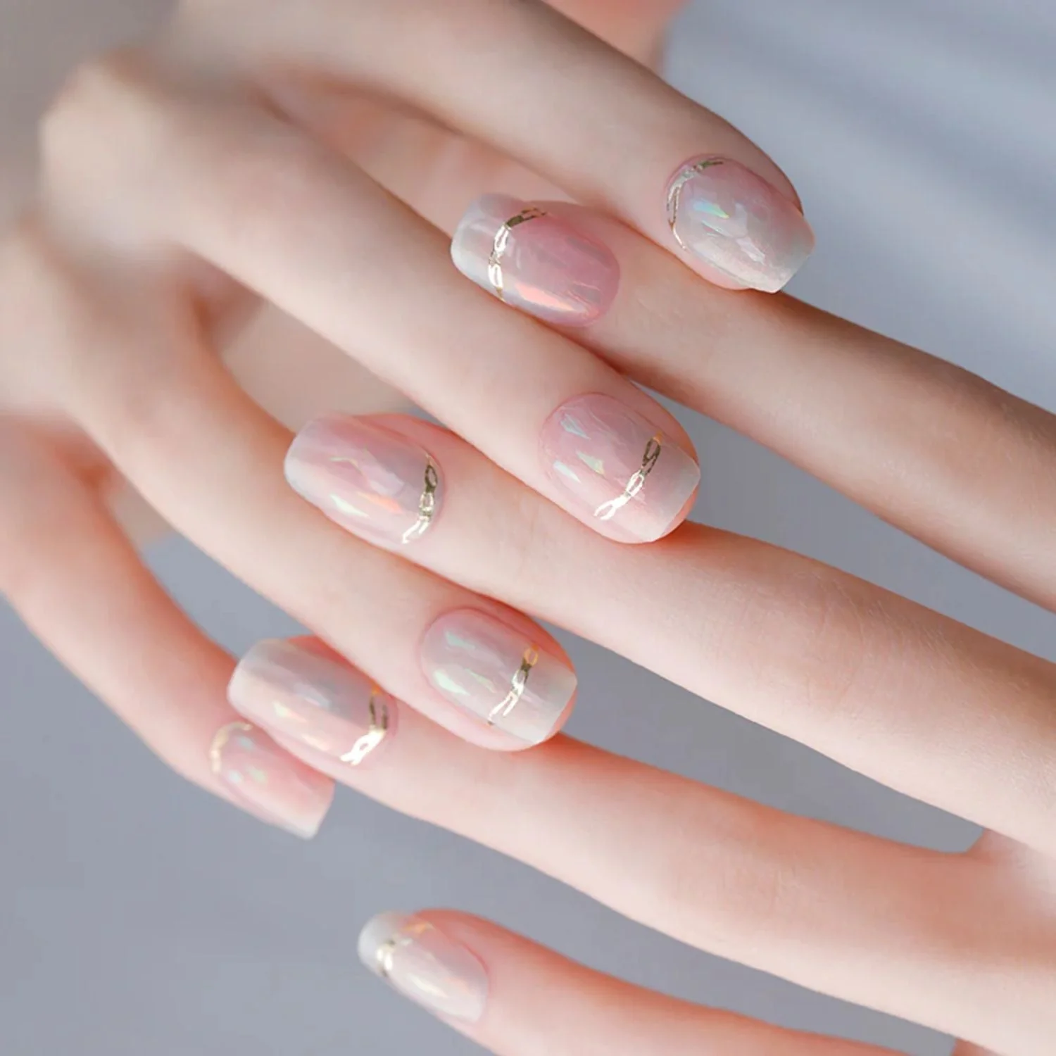 Semi-Cured Gel Nail - N Pink Mermaid - Image 2