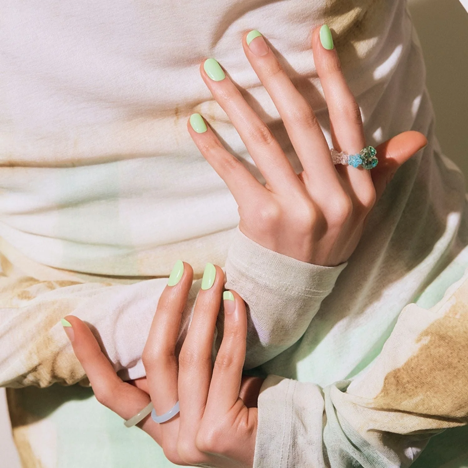 Semi-Cured Gel Nail - N Silky Mint - Image 3