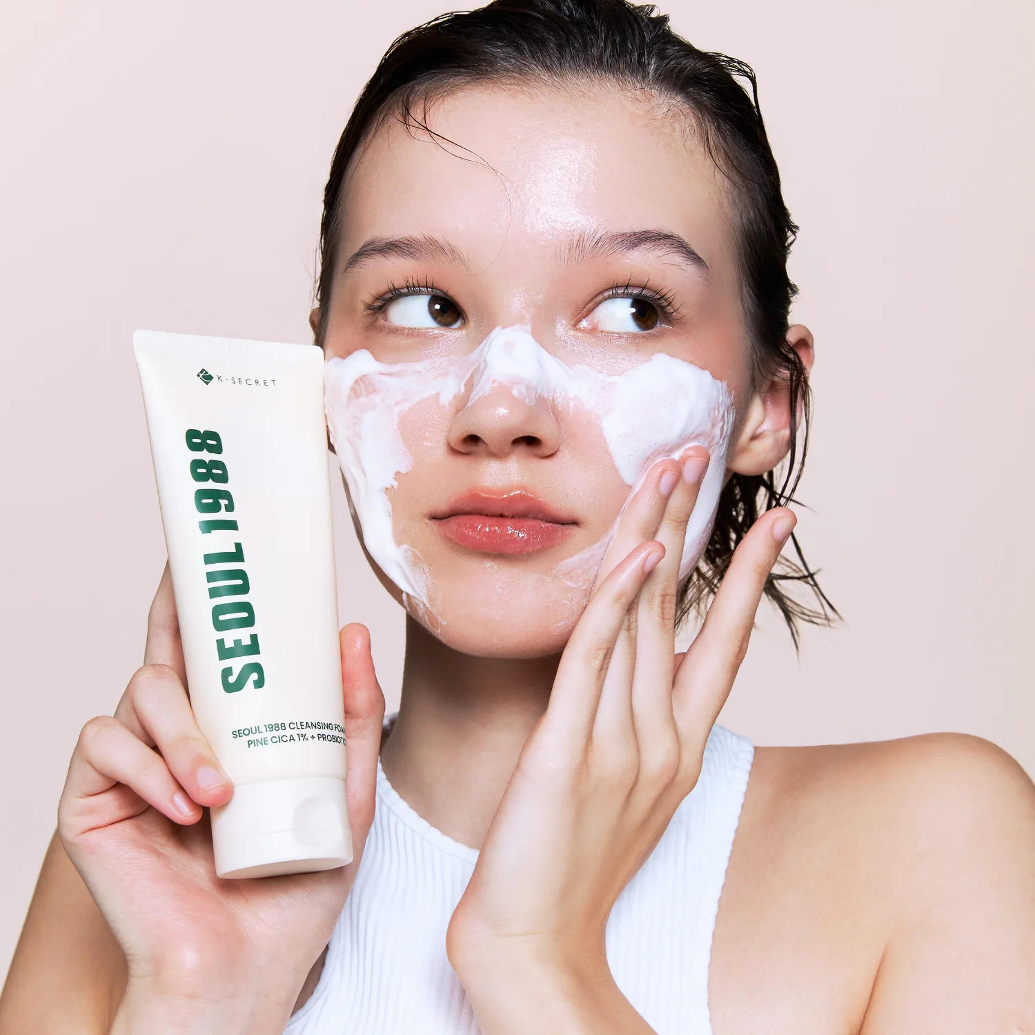 Seoul 1988 Cleansing Foam: Pine Cica 1% + Probiotics 150ml - Image 4