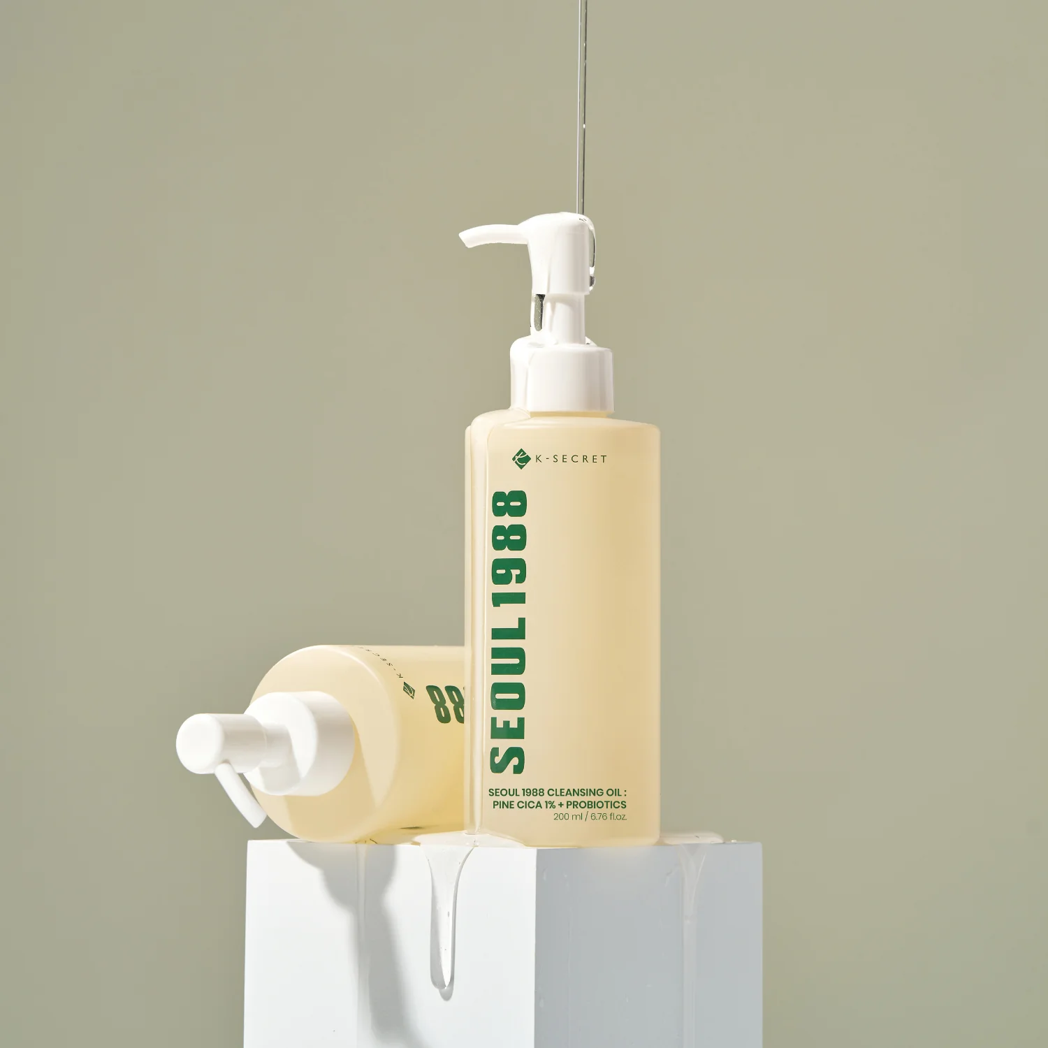 Seoul 1988 Cleansing Oil: Pine Cica 1% + Probiotics 200ml - Image 3