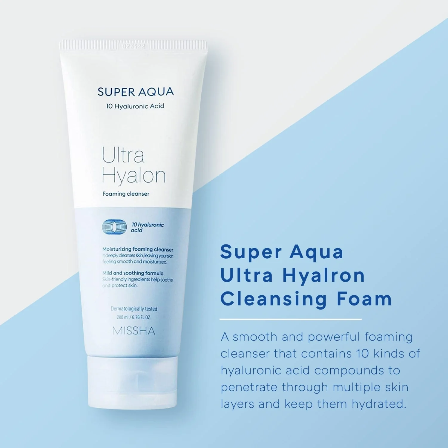 Super Aqua Ultra Hyalron Foaming Cleanser 200ml - Image 2