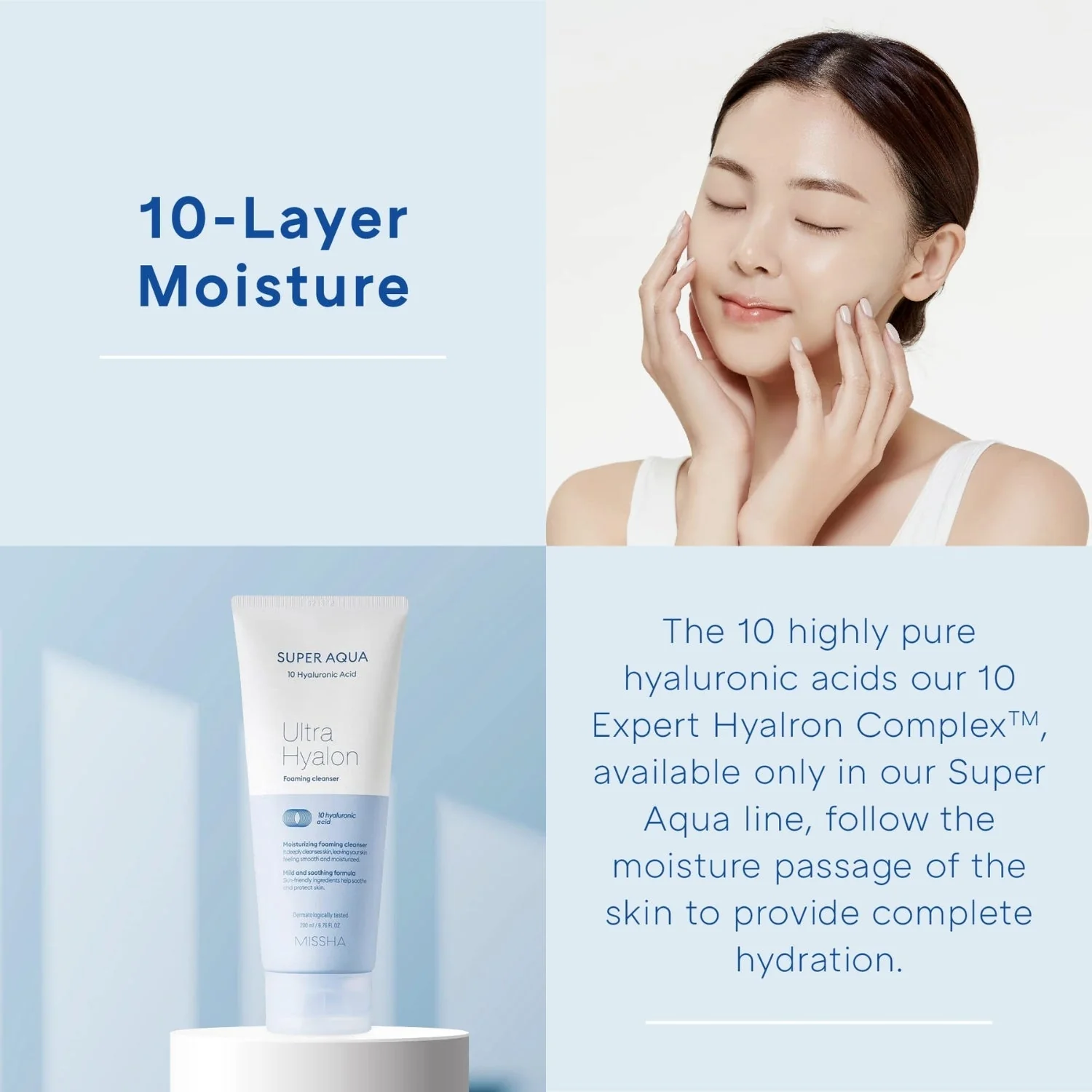 Super Aqua Ultra Hyalron Foaming Cleanser 200ml - Image 4