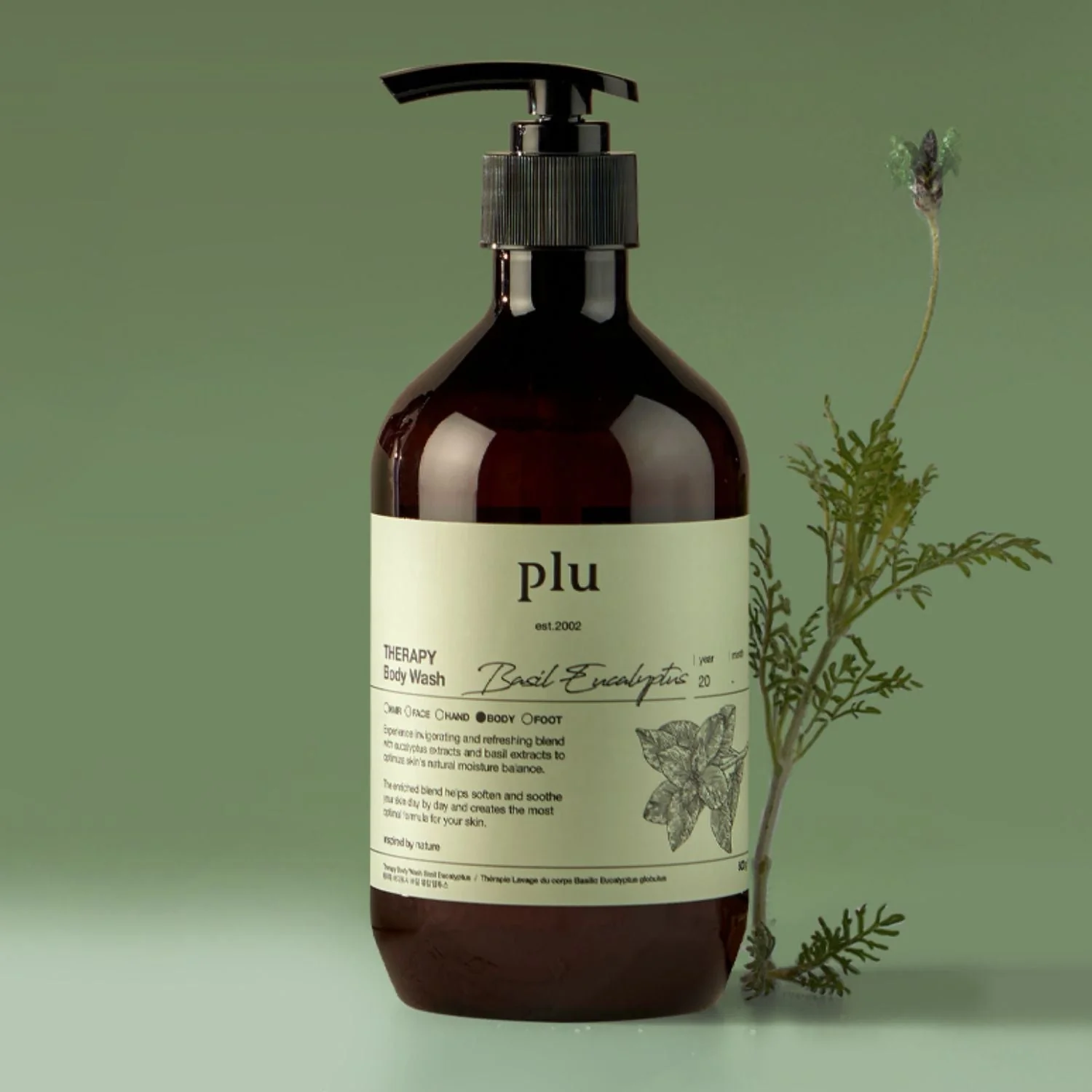 Therapy Body Wash Basil Eucalyptus 500g - Image 2