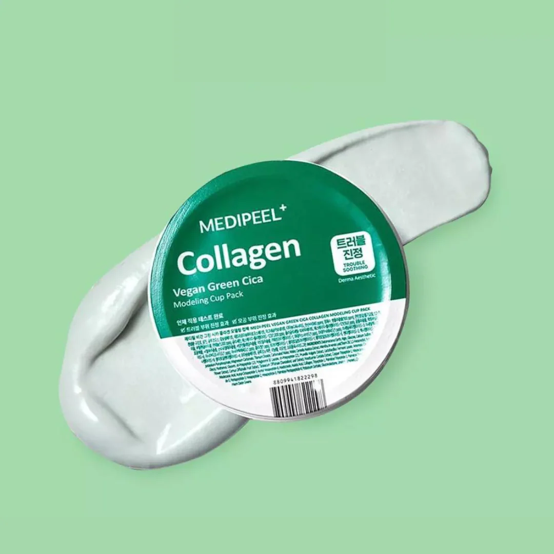 Vegan Green Cica Collagen Modeling Cup Pack 28g - Image 2